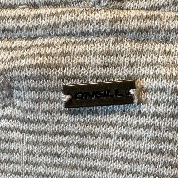O'Neill French Terry kangaroo pocket pullover hoodie women’s M grey white - Picture 6 of 11